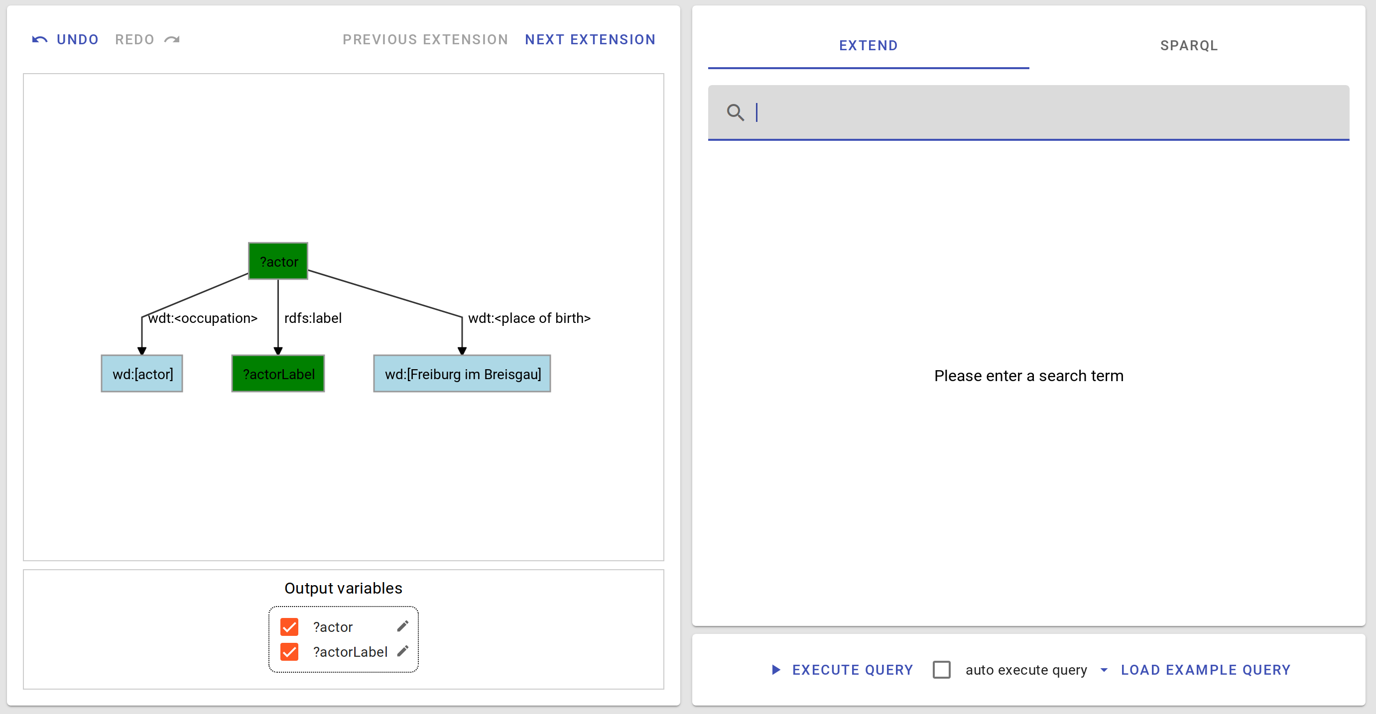 extended example query